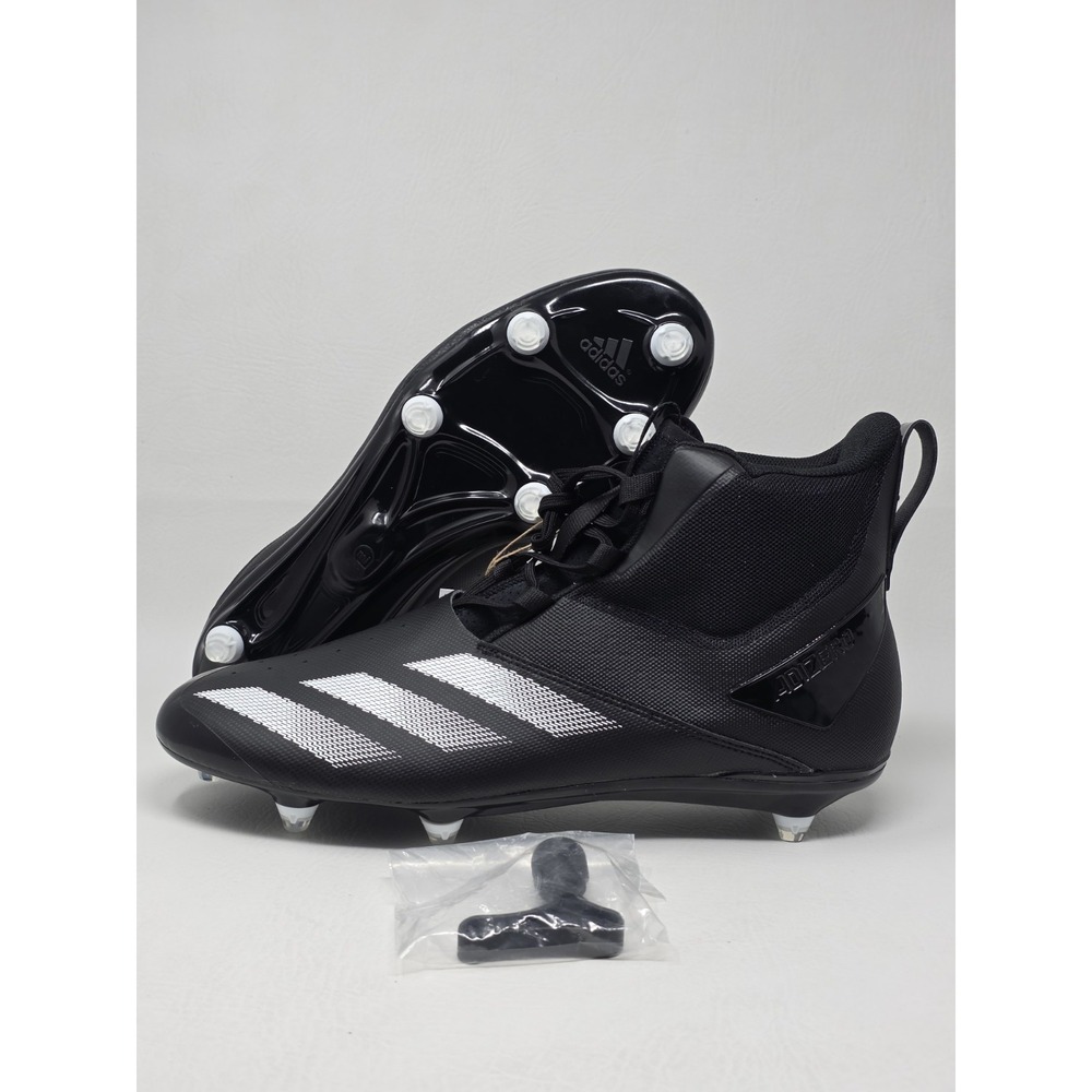Adidas Adizero Chaos DE Mens Football Cleats Black White Size 13.5 IH7423 New